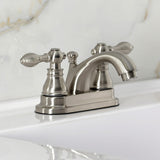 American Classic Double-Handle 3-Hole Deck Mount 4-Inch Centerset Bathroom Faucet with Pop-Up Drain