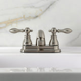 American Classic Double-Handle 3-Hole Deck Mount 4-Inch Centerset Bathroom Faucet with Pop-Up Drain