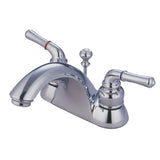 Naples Double-Handle 3-Hole Deck Mount 4-Inch Centerset Bathroom Faucet with ABS Pop-Up Drain