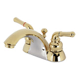 Naples Double-Handle 3-Hole Deck Mount 4-Inch Centerset Bathroom Faucet with ABS Pop-Up Drain