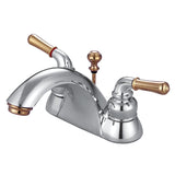 Naples Double-Handle 3-Hole Deck Mount 4-Inch Centerset Bathroom Faucet with ABS Pop-Up Drain