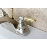 Naples Double-Handle 3-Hole Deck Mount 4-Inch Centerset Bathroom Faucet with ABS Pop-Up Drain