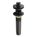 Fauceture Brass Lift and Turn Bathroom Sink Drain with Overflow, 17 Gauge