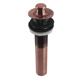 Fauceture Brass Lift and Turn Bathroom Sink Drain with Overflow, 17 Gauge