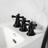 Victorian Three-Handle Deck Mount Vertical Spray Bidet Faucet with Brass Pop-Up