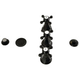 Metropolitan Three-Handle Deck Mount Vertical Spray Bidet Faucet with Brass Pop-Up