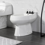 Victorian Three-Handle Deck Mount Vertical Spray Bidet Faucet with Brass Pop-Up