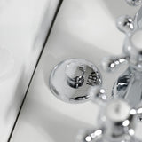 Metropolitan Three-Handle Deck Mount Vertical Spray Bidet Faucet with Brass Pop-Up