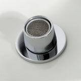 Metropolitan Three-Handle Deck Mount Vertical Spray Bidet Faucet with Brass Pop-Up