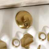 Victorian Three-Handle Deck Mount Vertical Spray Bidet Faucet with Brass Pop-Up