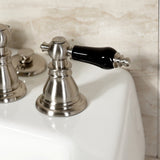 Duchess Three-Handle Deck Mount Vertical Spray Bidet Faucet with Brass Pop-Up