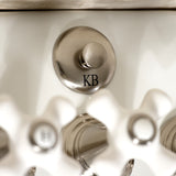 Victorian Three-Handle Deck Mount Vertical Spray Bidet Faucet with Brass Pop-Up