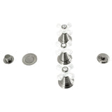 Victorian Three-Handle Deck Mount Vertical Spray Bidet Faucet with Brass Pop-Up