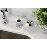 Vintage Single-Handle 2-or-4 Hole Deck Mount Kitchen Faucet with Brass Side Sprayer