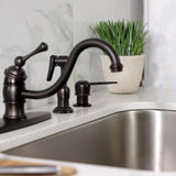 Vintage Single-Handle 2-or-4 Hole Deck Mount Kitchen Faucet with Brass Side Sprayer