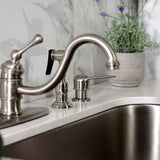 Vintage Single-Handle 2-or-4 Hole Deck Mount Kitchen Faucet with Brass Side Sprayer