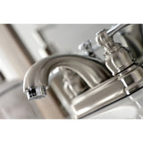Vintage Double-Handle 3-Hole Deck Mount 4-Inch Centerset Bathroom Faucet with Pop-Up Drain