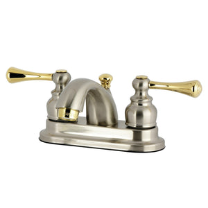 Vintage Double-Handle 3-Hole Deck Mount 4-Inch Centerset Bathroom Faucet with Pop-Up Drain
