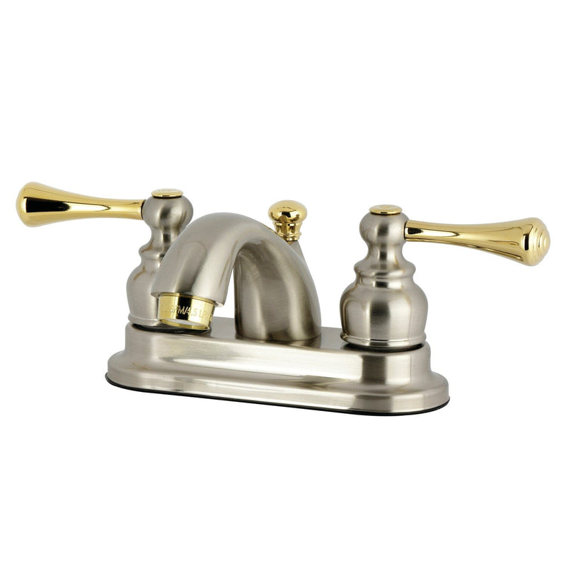 Vintage Double-Handle 3-Hole Deck Mount 4-Inch Centerset Bathroom Faucet with Pop-Up Drain