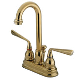 Silver Sage Double-Handle 3-Hole Deck Mount 4-Inch Centerset Bathroom Faucet with Pop-Up Drain