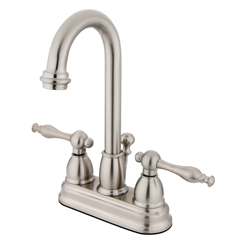 Vintage Double-Handle 3-Hole Deck Mount 4-Inch Centerset Bathroom Faucet with Pop-Up Drain