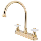 Restoration Two-Handle 3-Hole 8" Centerset Kitchen Faucet