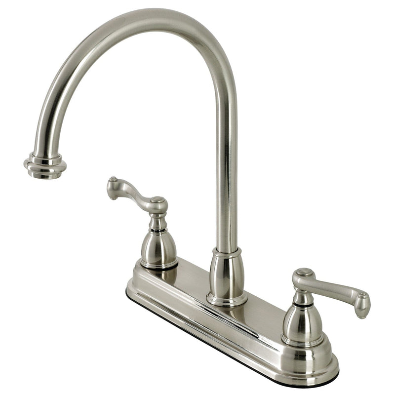 Two-Handle 3-Hole 8" Centerset Kitchen Faucet
