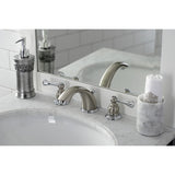 Vintage Two-Handle 3-Hole Deck Mount Widespread Bathroom Faucet with Retail Pop-Up Drain