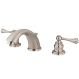 Vintage Two-Handle 3-Hole Deck Mount Widespread Bathroom Faucet with Retail Pop-Up Drain