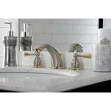 Vintage Two-Handle 3-Hole Deck Mount Widespread Bathroom Faucet with Retail Pop-Up Drain