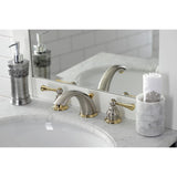 Vintage Two-Handle 3-Hole Deck Mount Widespread Bathroom Faucet with Retail Pop-Up Drain