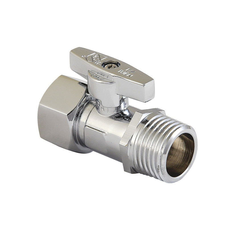 Shower Scape 1/2 Inch FIP x 1/2 Inch MIP Quarter-Turn Quarter-Turn Straight Shut-Off Valve