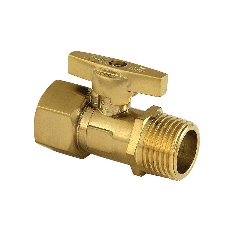 Shower Scape 1/2 Inch FIP x 1/2 Inch MIP Quarter-Turn Quarter-Turn Straight Shut-Off Valve