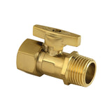 Shower Scape 1/2 Inch FIP x 1/2 Inch MIP Quarter-Turn Quarter-Turn Straight Shut-Off Valve