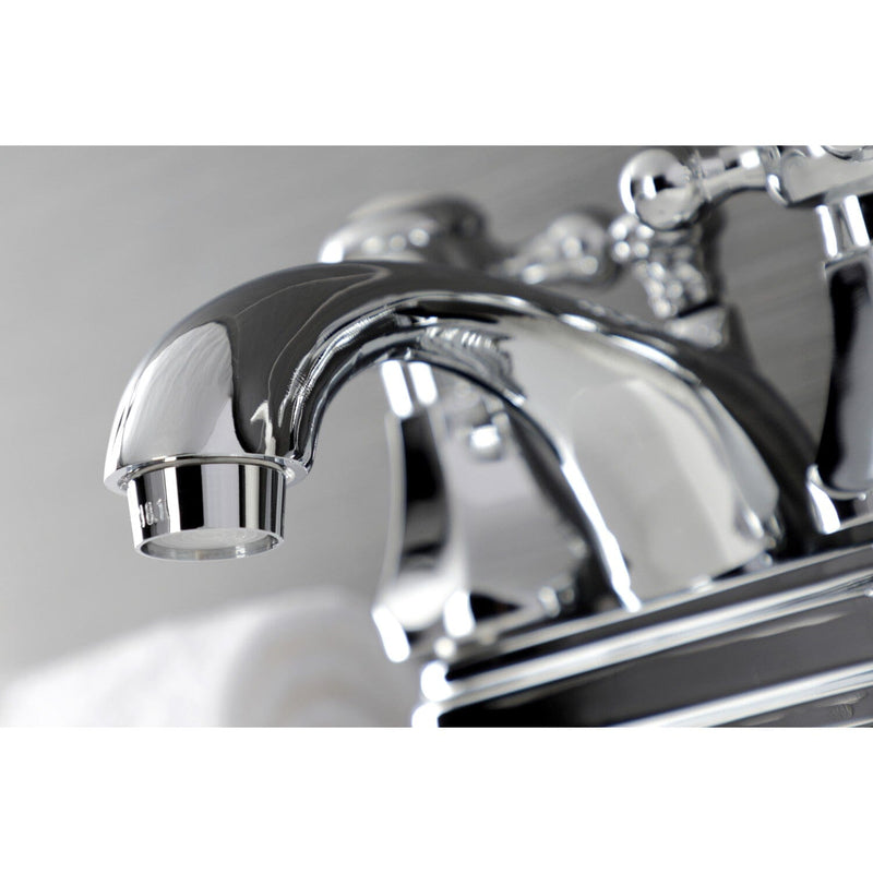Metropolitan Double-Handle 3-Hole Deck Mount 4-Inch Centerset Bathroom Faucet with Pop-Up Drain