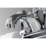 Metropolitan Double-Handle 3-Hole Deck Mount 4-Inch Centerset Bathroom Faucet with Pop-Up Drain