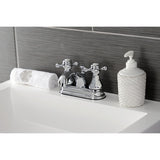 Metropolitan Double-Handle 3-Hole Deck Mount 4-Inch Centerset Bathroom Faucet with Pop-Up Drain
