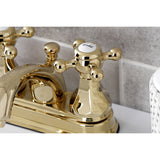 Metropolitan Double-Handle 3-Hole Deck Mount 4-Inch Centerset Bathroom Faucet with Pop-Up Drain