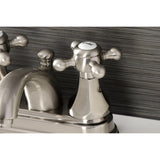 Metropolitan Double-Handle 3-Hole Deck Mount 4-Inch Centerset Bathroom Faucet with Pop-Up Drain