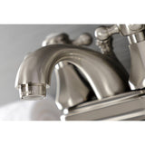 Metropolitan Double-Handle 3-Hole Deck Mount 4-Inch Centerset Bathroom Faucet with Pop-Up Drain