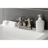 Metropolitan Double-Handle 3-Hole Deck Mount 4-Inch Centerset Bathroom Faucet with Pop-Up Drain