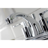 Serena Double-Handle 3-Hole Deck Mount 4-Inch Centerset Bathroom Faucet with Pop-Up Drain