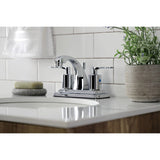 Serena Double-Handle 3-Hole Deck Mount 4-Inch Centerset Bathroom Faucet with Pop-Up Drain