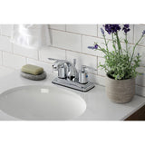 Serena Double-Handle 3-Hole Deck Mount 4-Inch Centerset Bathroom Faucet with Pop-Up Drain