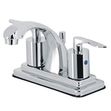 Serena Double-Handle 3-Hole Deck Mount 4-Inch Centerset Bathroom Faucet with Pop-Up Drain
