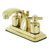 Millennium Double-Handle 3-Hole Deck Mount 4-Inch Centerset Bathroom Faucet with Pop-Up Drain