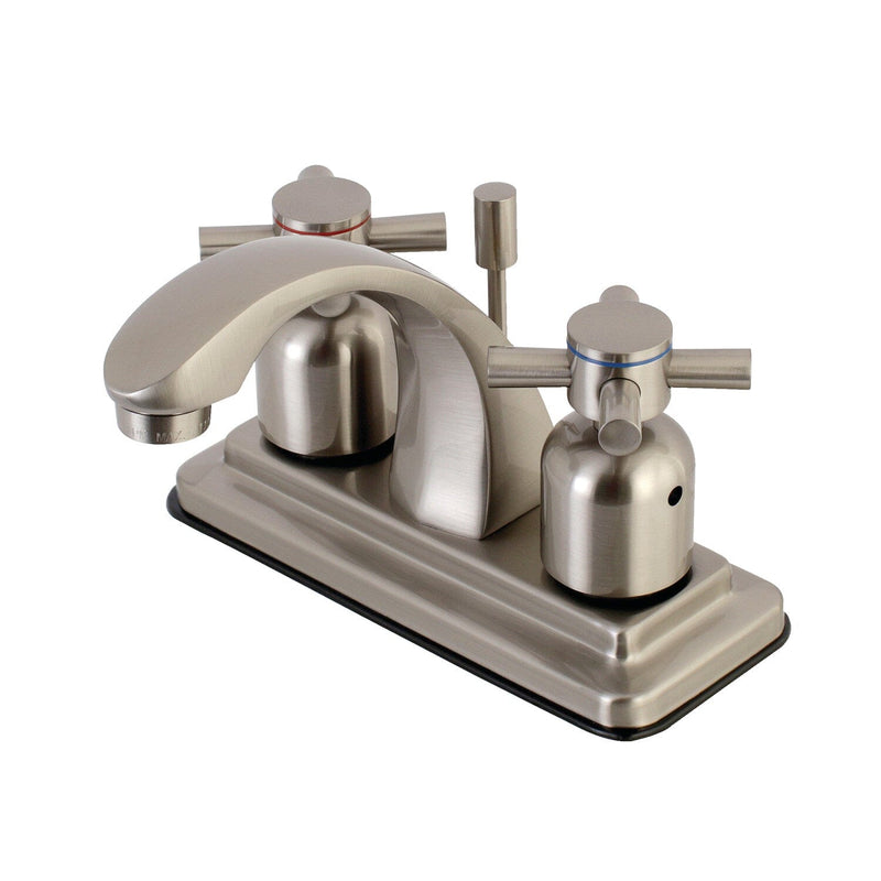 Concord Double-Handle 3-Hole Deck Mount 4-Inch Centerset Bathroom Faucet with Pop-Up Drain