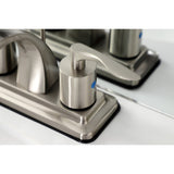 Serena Double-Handle 3-Hole Deck Mount 4-Inch Centerset Bathroom Faucet with Pop-Up Drain