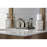 Serena Double-Handle 3-Hole Deck Mount 4-Inch Centerset Bathroom Faucet with Pop-Up Drain