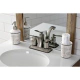 Serena Double-Handle 3-Hole Deck Mount 4-Inch Centerset Bathroom Faucet with Pop-Up Drain